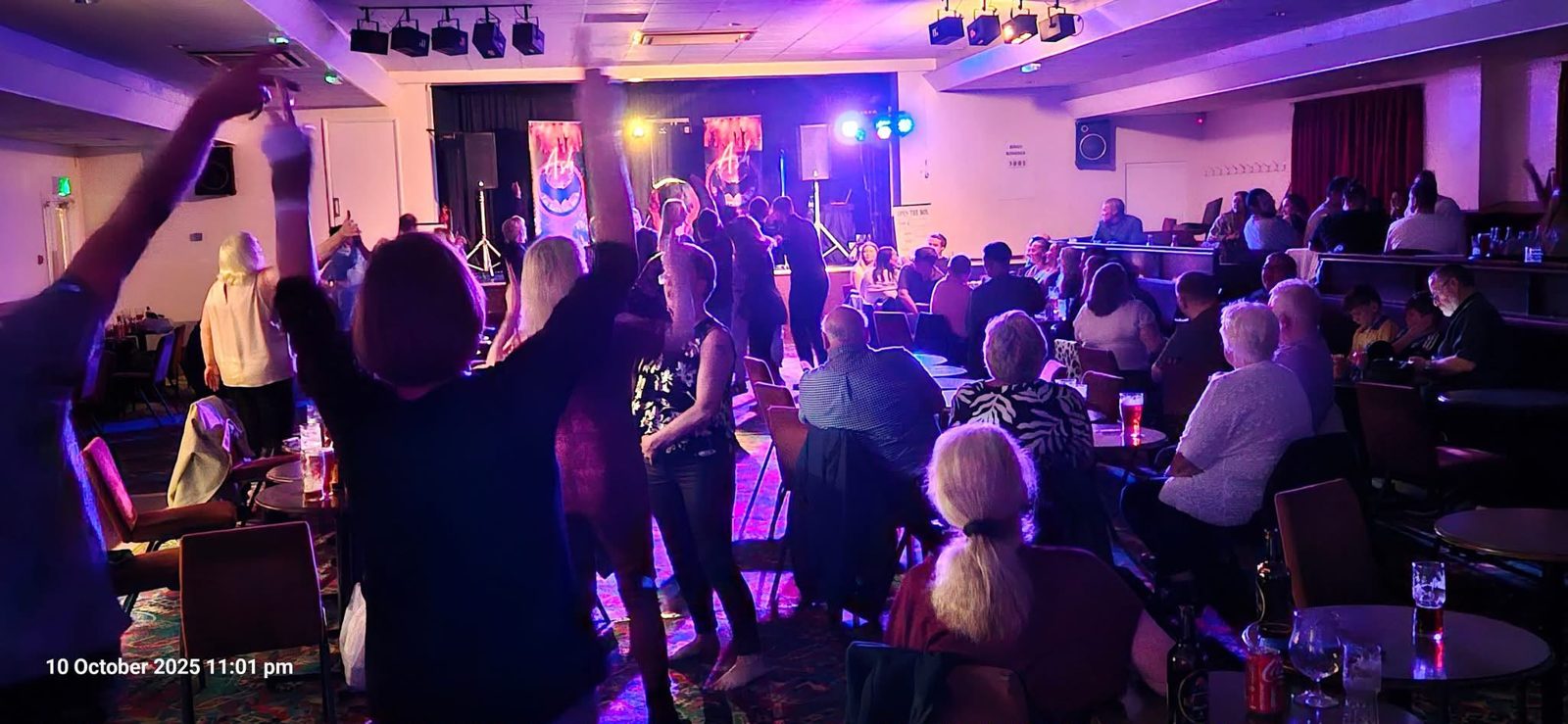 Crowd enjoying the evening